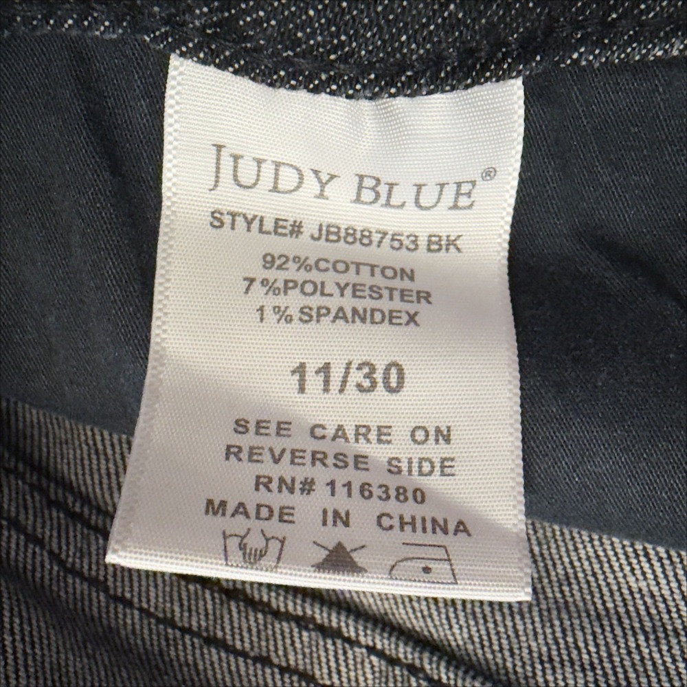 Judy Blue Size 11/30 High Rise Tummy Control Skinny Jeans Black Denim - Picture 9 of 9